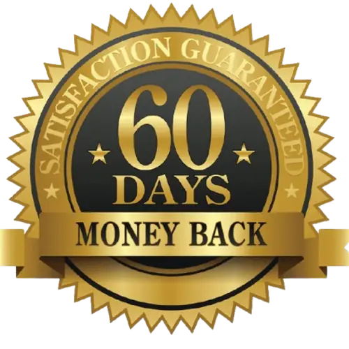 VisiFlora 60-day money-back guarantee badge